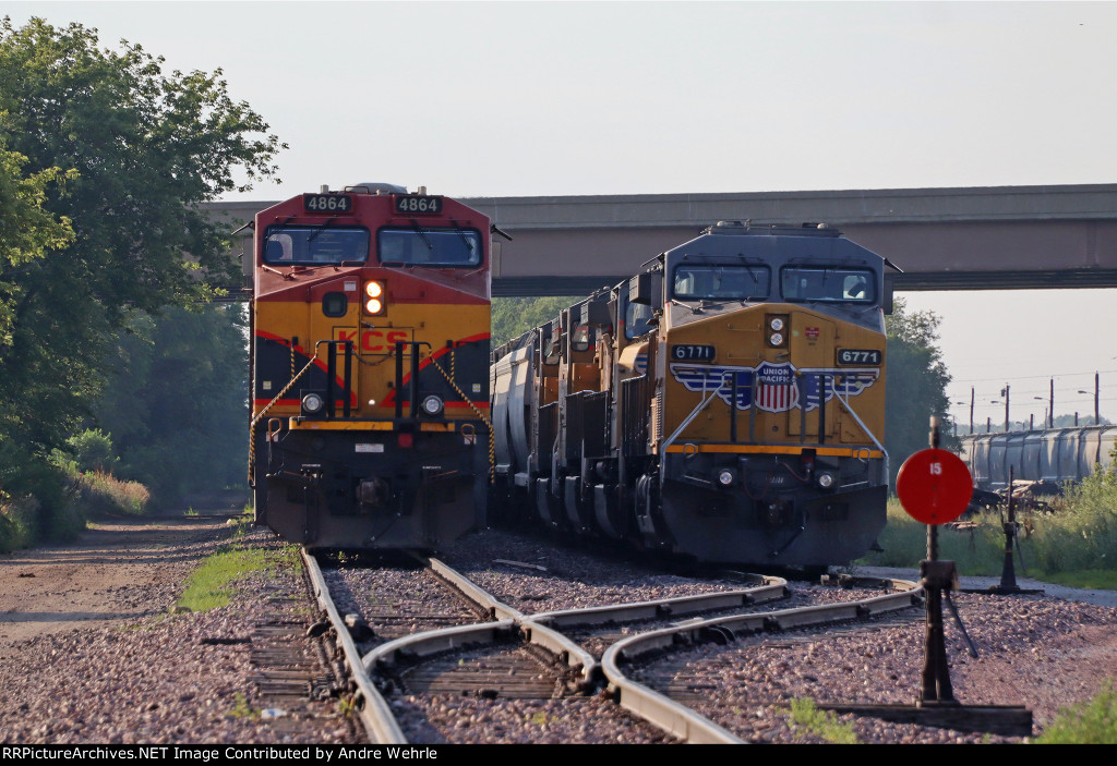 Grain train traffic jam